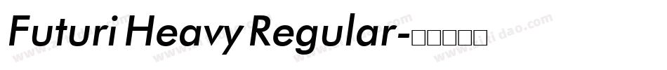 Futuri Heavy Regular字体转换